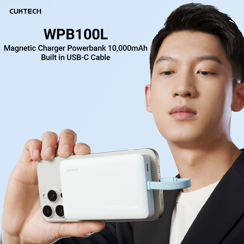 แบตเตอร์รี่สำรอง CUKTECH AURA WPB100L สีดำ 10000 MAH (รองรับเทคโนโลยีชาร์จไร้สาย)_1